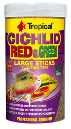 Tropical Cichlid Red & Green Large sticks 1000ml /300g